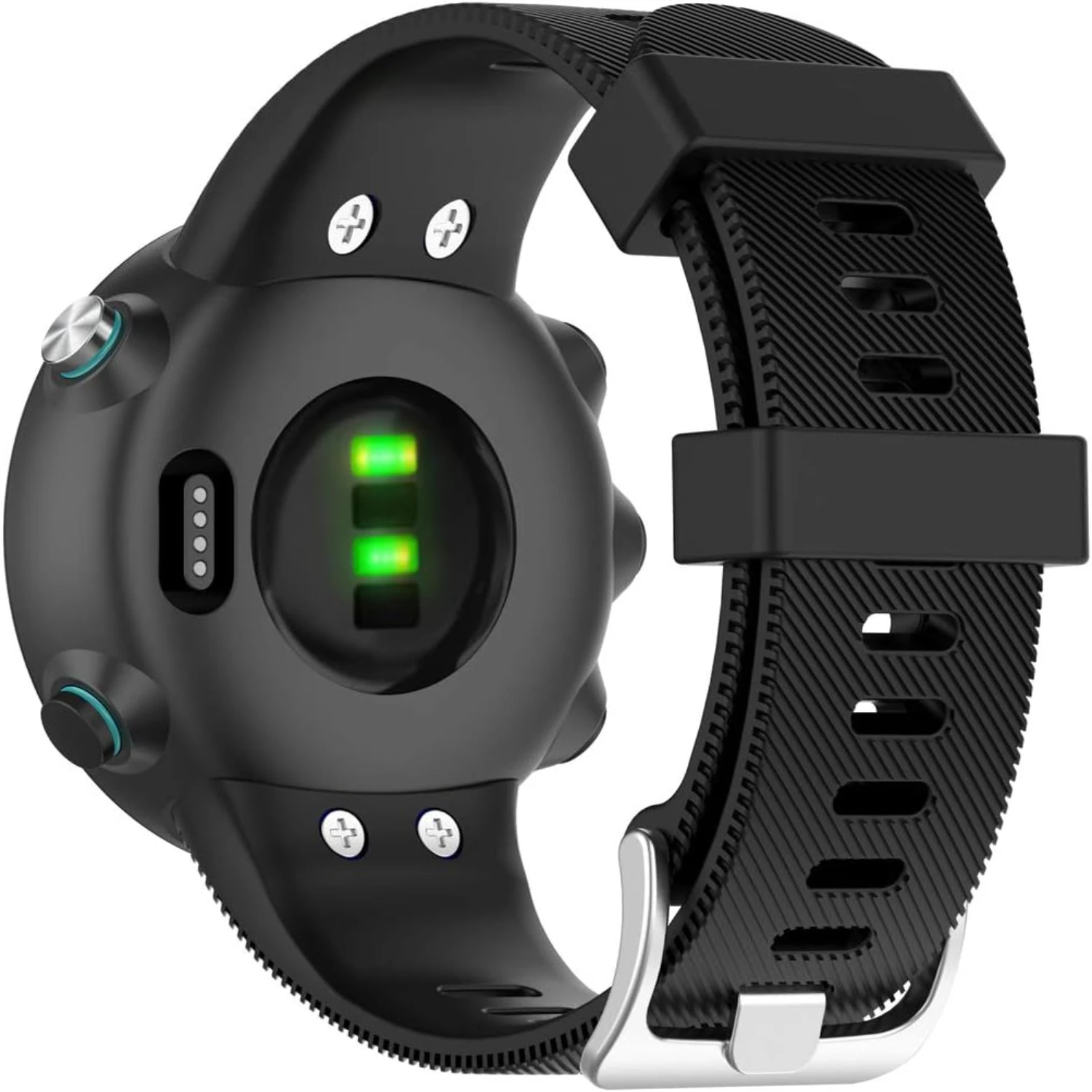Upgrade your Garmin Forerunner 45/45S with this premium, sleek, and stylish violet silicone sports band. This durable accessory