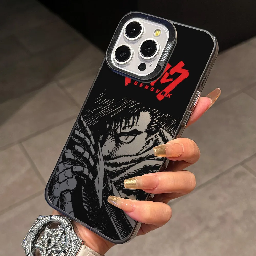 Berserk Guts Hot Anime Matte Silver Hard Phone Case