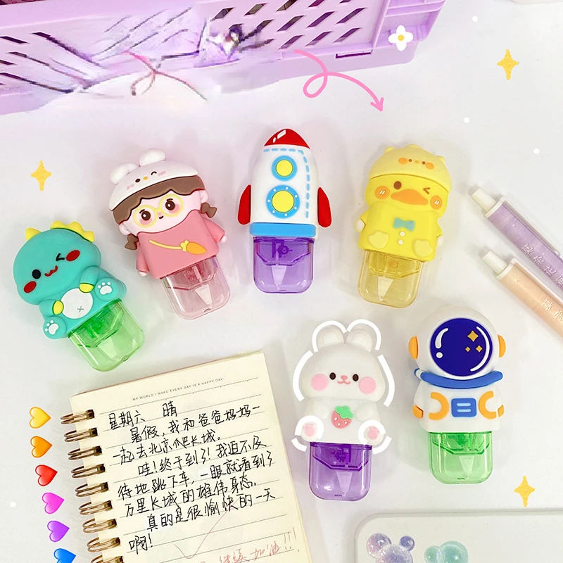 1 Pc Novelty Kawaii Cartoon White Out Correction Tape Corector Accessories School Office Supplies Gift Prizes
