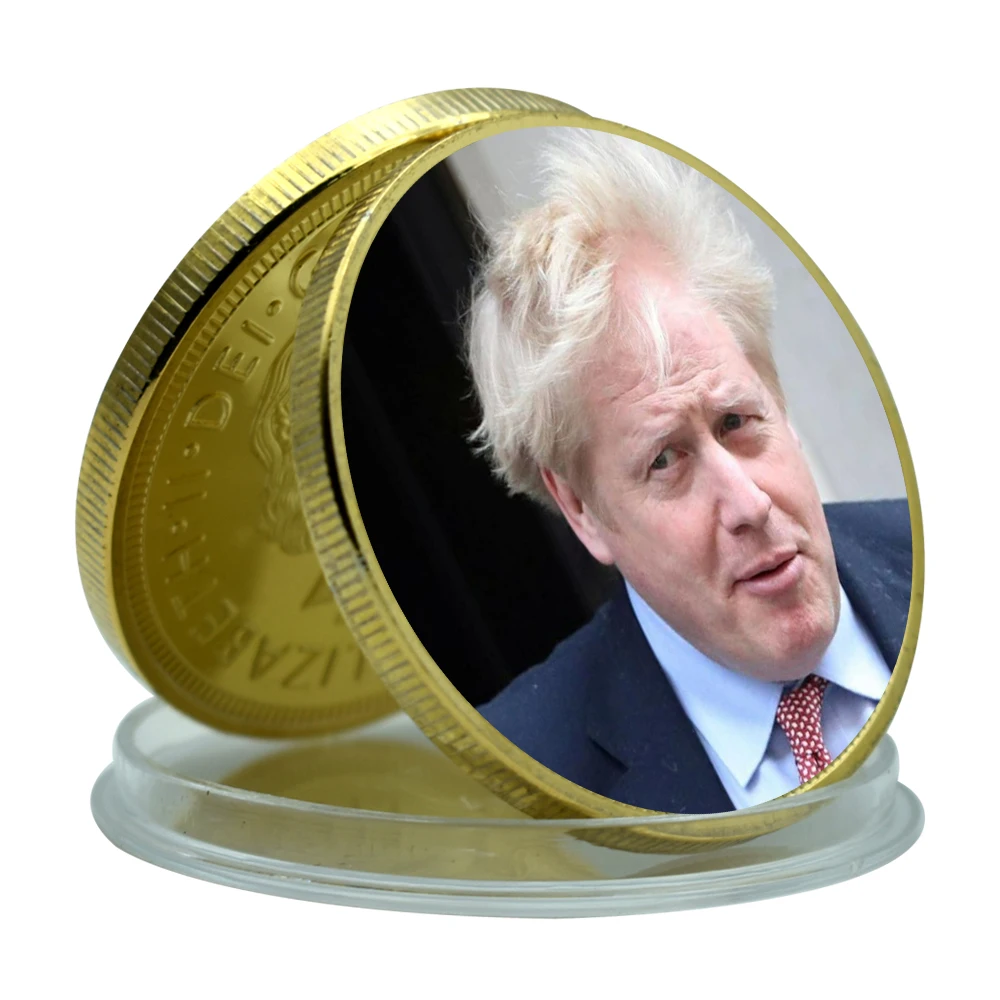 Details about   5pcs Boris Johnson Gold Commemorative Coin UK Prime Minister For Collection 