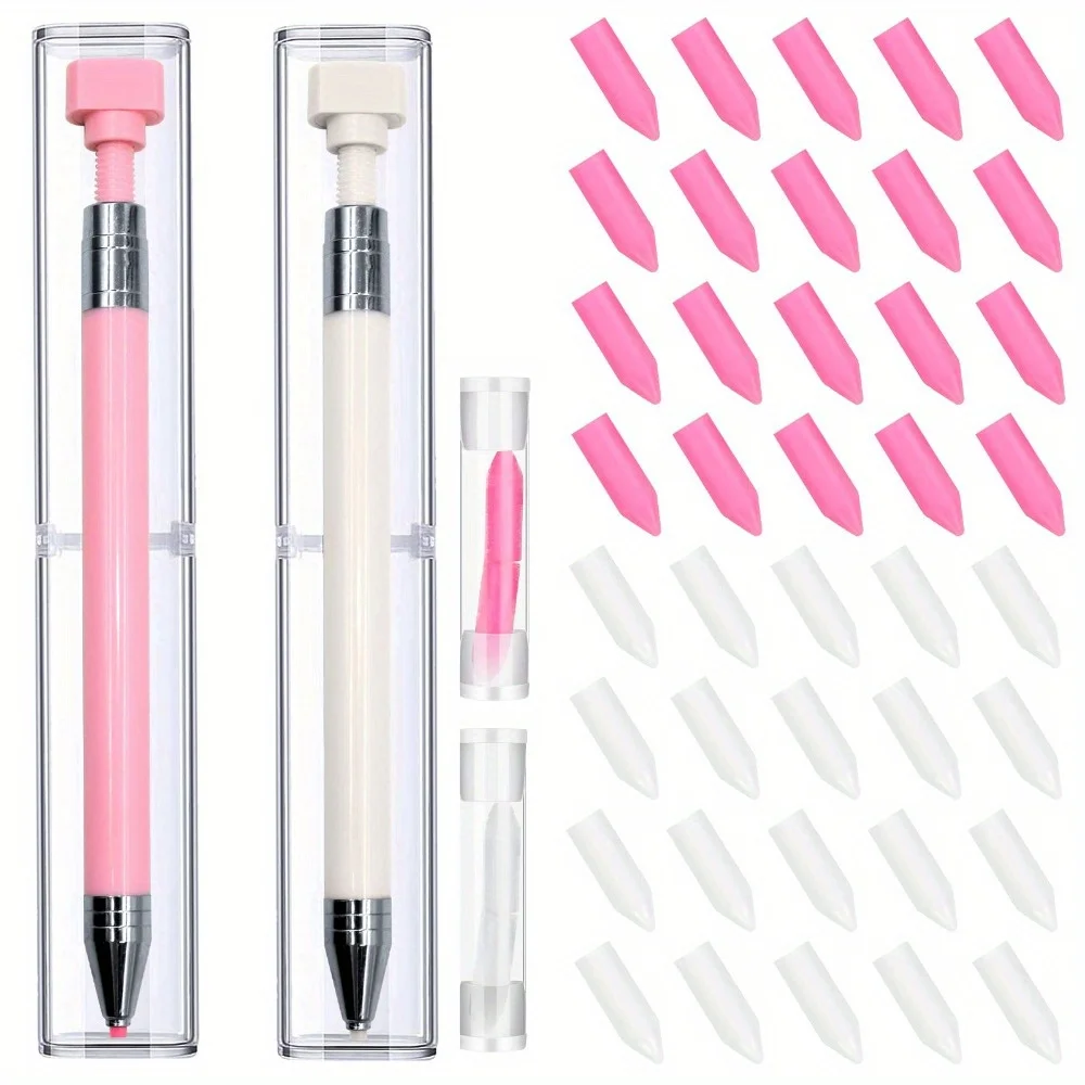 DIY Diamond Painting Pen Kit Refillable Crayons Rotating Glue Dot Drill Pen for Nail Art, Diamond Art Accessories Quick Tool