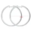 Follow Cloud 50mm Full Enternity Moissanite Hoop Earrings for Women 1.1mm Stone Sparkling Diamond Earing 925 Sterling Silver 2