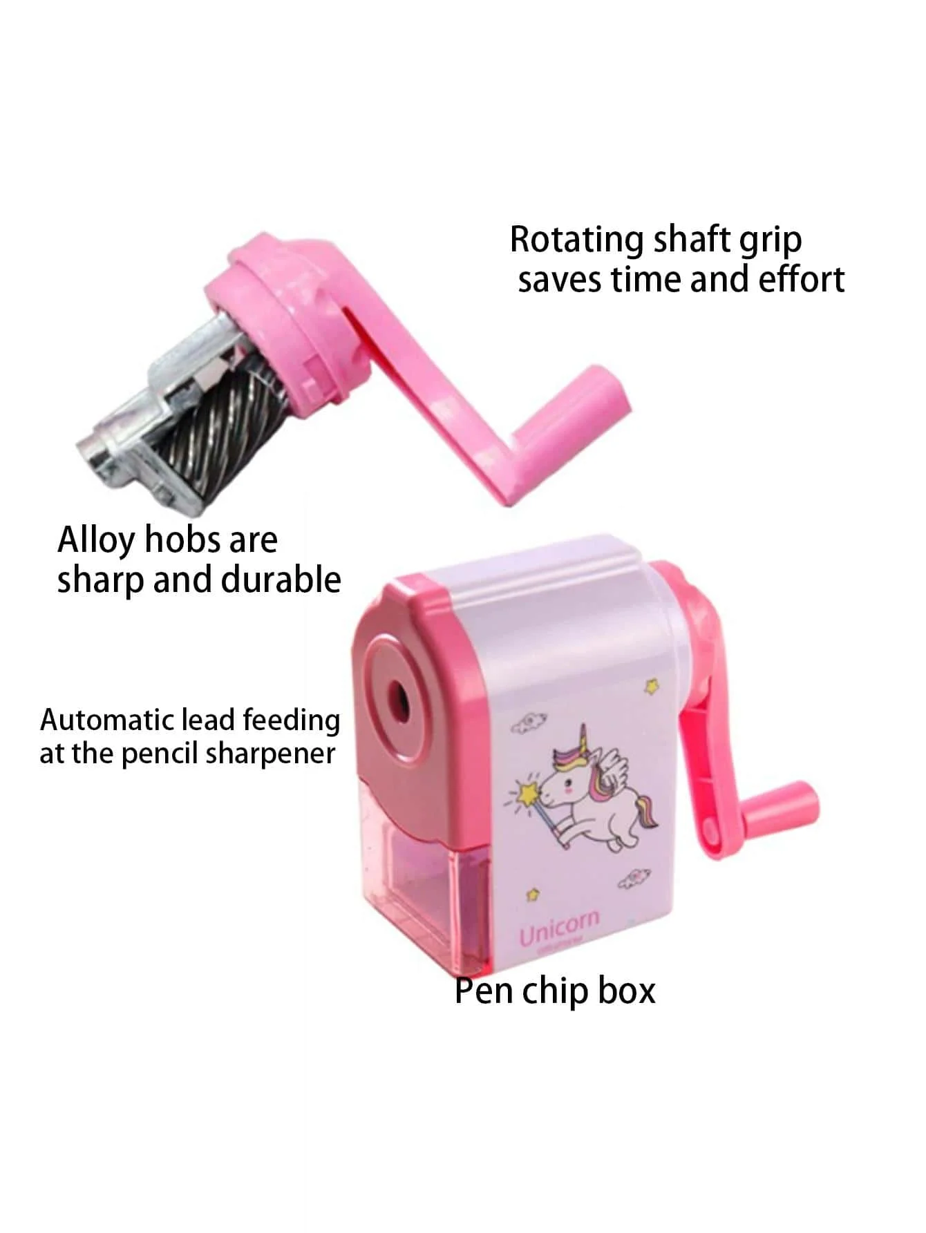 Pencil Knife Tools Cute Dolphin Rotary Pencil Sharpener Long Lasting Blade School Stationery Hand Crank Sharpeners for Childen - 2