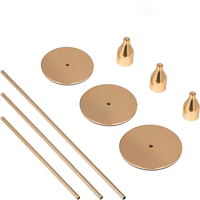 3 قطعة/المجموعة النمط الصيني حوامل شموع معدنية بسي...