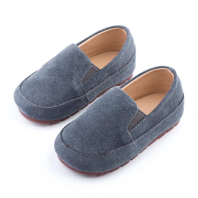 Leather Kids Moccasin Shoes for Autumn