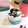 Women Lazy Drawstring Cosmetic Bag New Travel Round Makeup Organizer Make Up Pouch Waterproof Toiletry Storage Bag 4