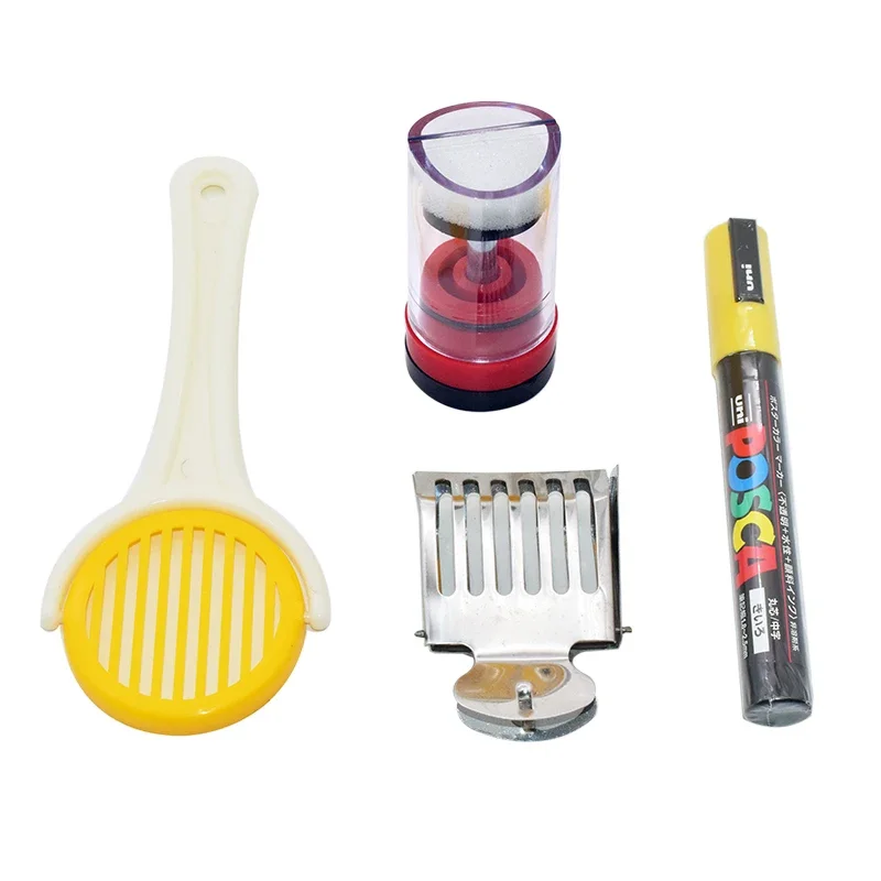 Queen Marking Kit POSCA Marking Pen with One-Handed Queen Bee Cage Bee Mark Pen Rearing Beekeeping Tools
