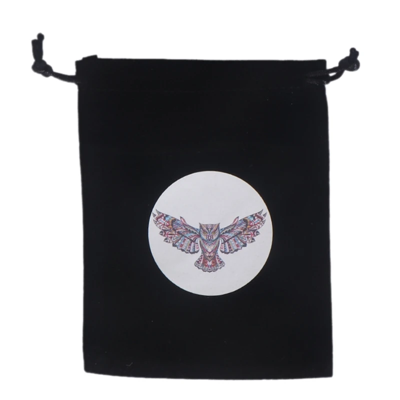 

77HC Tarot Cards Storage Bag Jewelry Flannel Bag Board Game Card Mini Drawstring Package Game Tarots Storage Bag