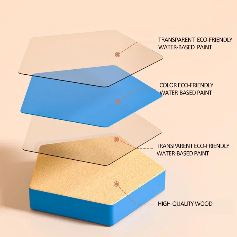 Wooden Baby Shape Assortment Educational Toys Montessori Toys Geometric Shapes Colorful Building Block Box Boys Girls Gifts 5