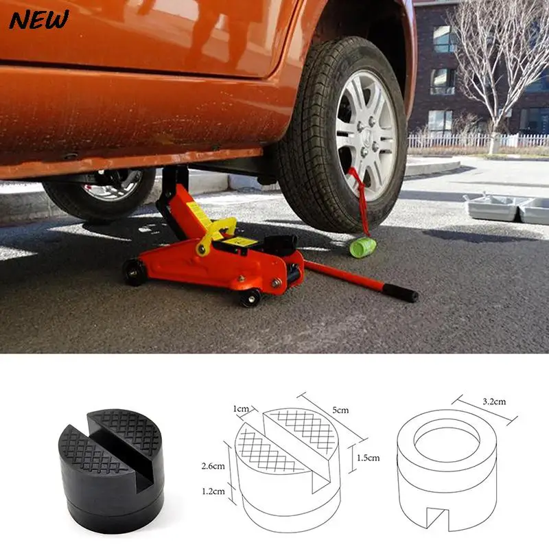 

1pc Floor Slotted Car Rubber Jack Pad Frame Protector Adapter Jacking Tool Pinch Weld Side Lifting Disk