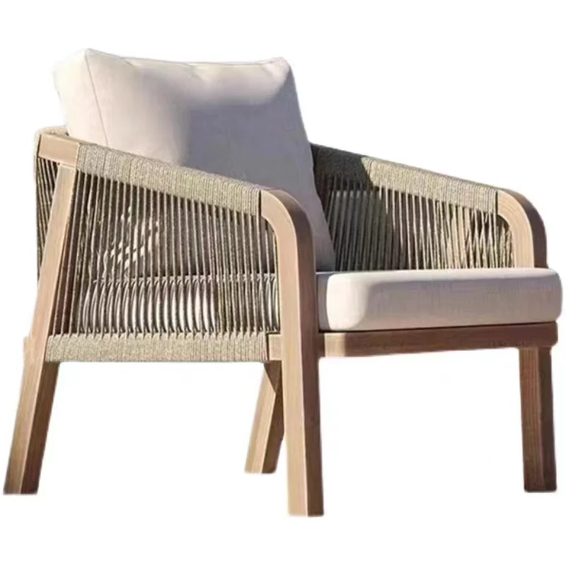 

Outdoor sofa, courtyard, garden, dining table combination, anti-corrosion wood, outdoor balcony, leisure rattan chair