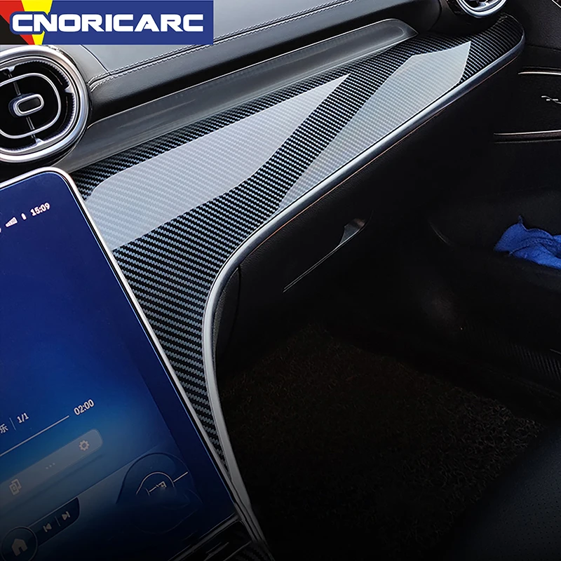 

Накладка на приборную панель автомобильной центральной консоли, отделочные полосы ABS для Mercedes Benz C Class W206 C200 C260 C300 2022 + LHD, аксессуары для интерьера