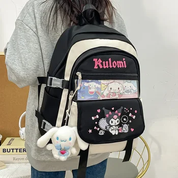 Sanrio Cinnamoroll Kuromi My Melody Pom Pom Purin Anime Backpack Cute Schoolbags Cartoon Shoulder Bag Birthday Gift for Friend 2