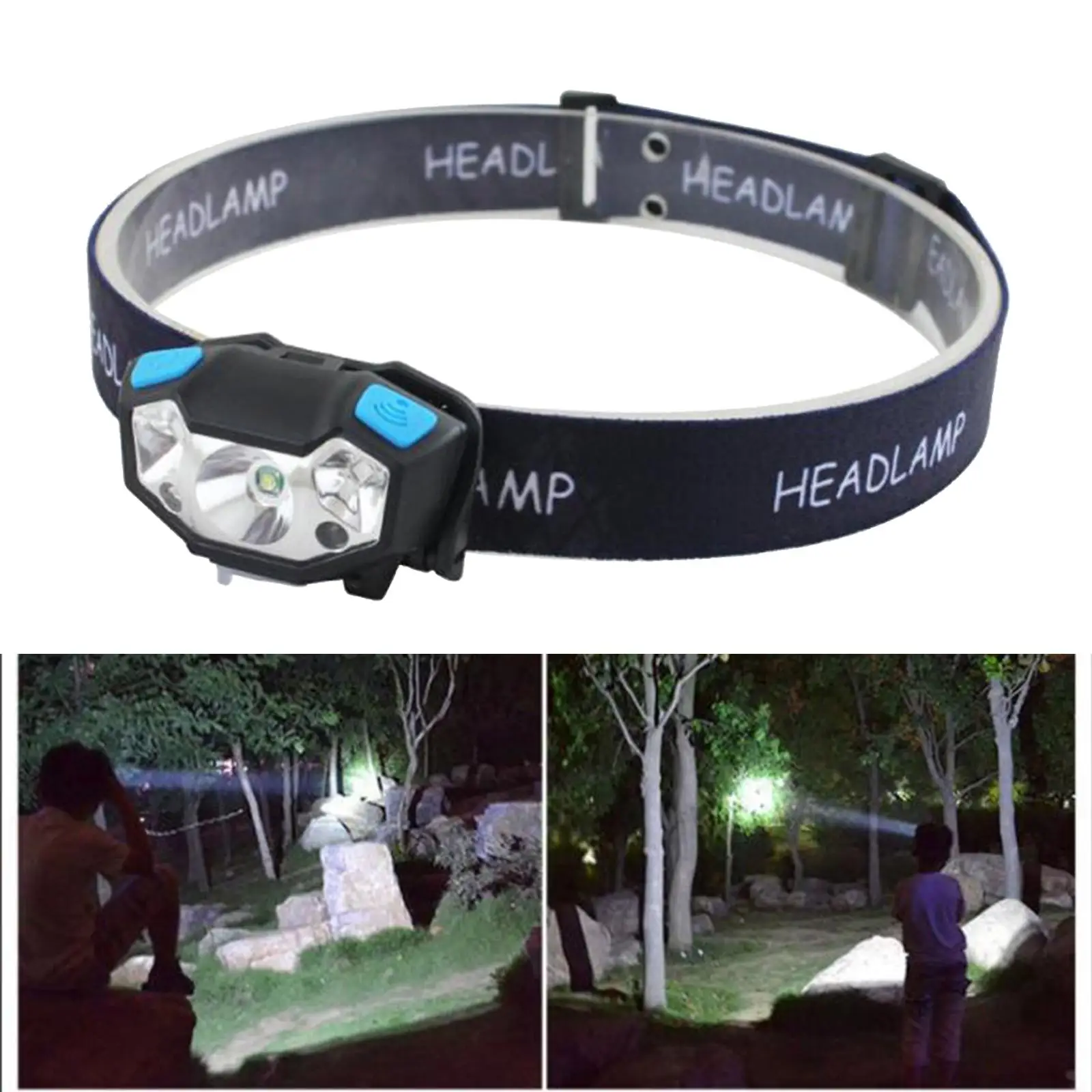 Headlight Rechargeable LED headlamp Head Light Torch Lamp Fishing Small Bright High Power Lantern Lamp for Adults Kids Outdoor