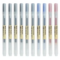 10Pcs/Set 0.38/0.5mm Gel pen Black/Blue Ink  MUJIs Pens School Office Supply Stationery For Student Business Signature Ballpoint