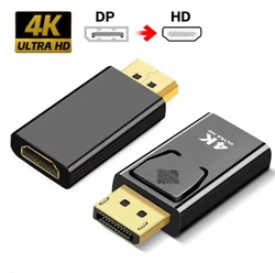 Ultra HD DisplayPort to HDMI Adapter - Male to Female Video Converter (Black)