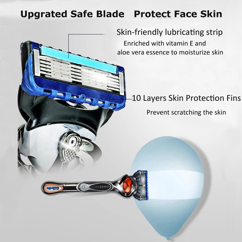 Gillette Electric Razor Fusion 5 Proglide Power Shaver For Men Flexball Technology Mute Battery Powered Beard Shaving Machine 4