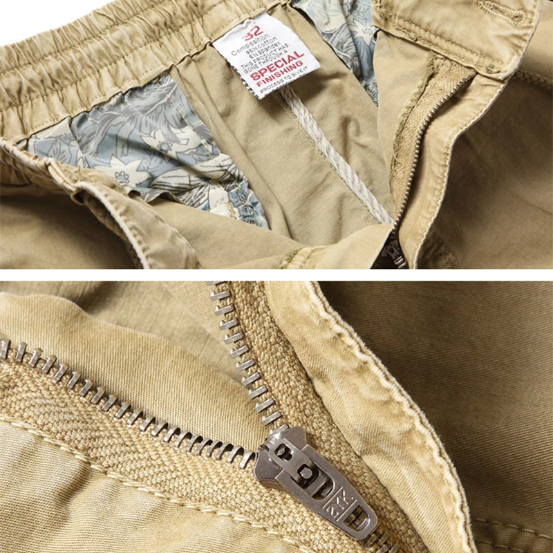 High Quality Men Tactical Cargo Pants Multi-pocket Solid Color Trousers Combat Training Overalls Men Loose Long Pants