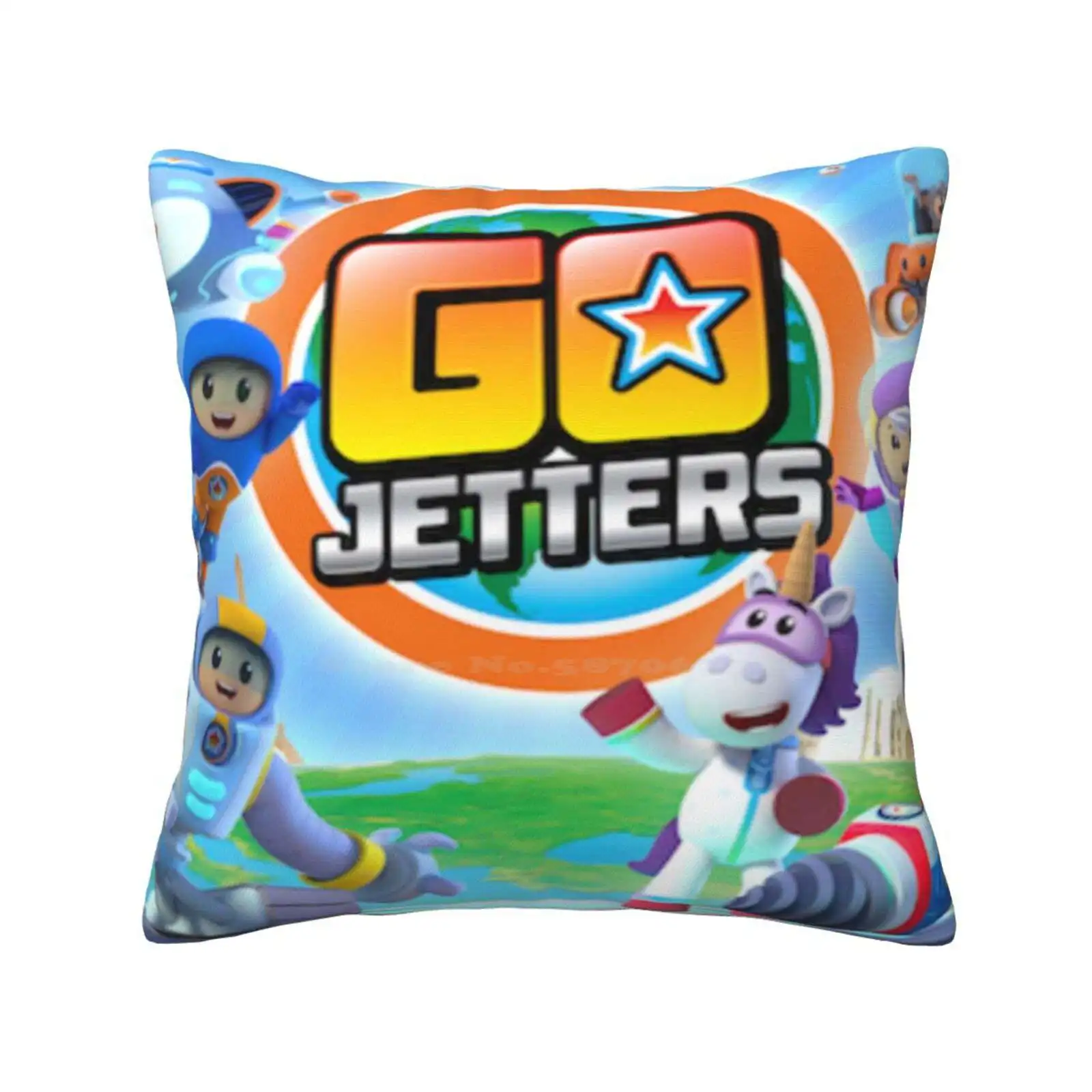 Go Jetters Design Cuscino Copricuscino Go Jetters Xuli Foz Kyan Lars Cbeebies Bambini Bambini Adolescenti Adulti Natale