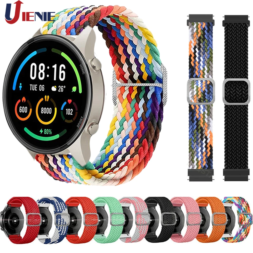 

22mm Stretch Braid Nylon Watch Band for Xiaomi Mi Watch Color Sports Edition/ S1 Pro Strap Bracelet for Mi Watch Color 2 correa