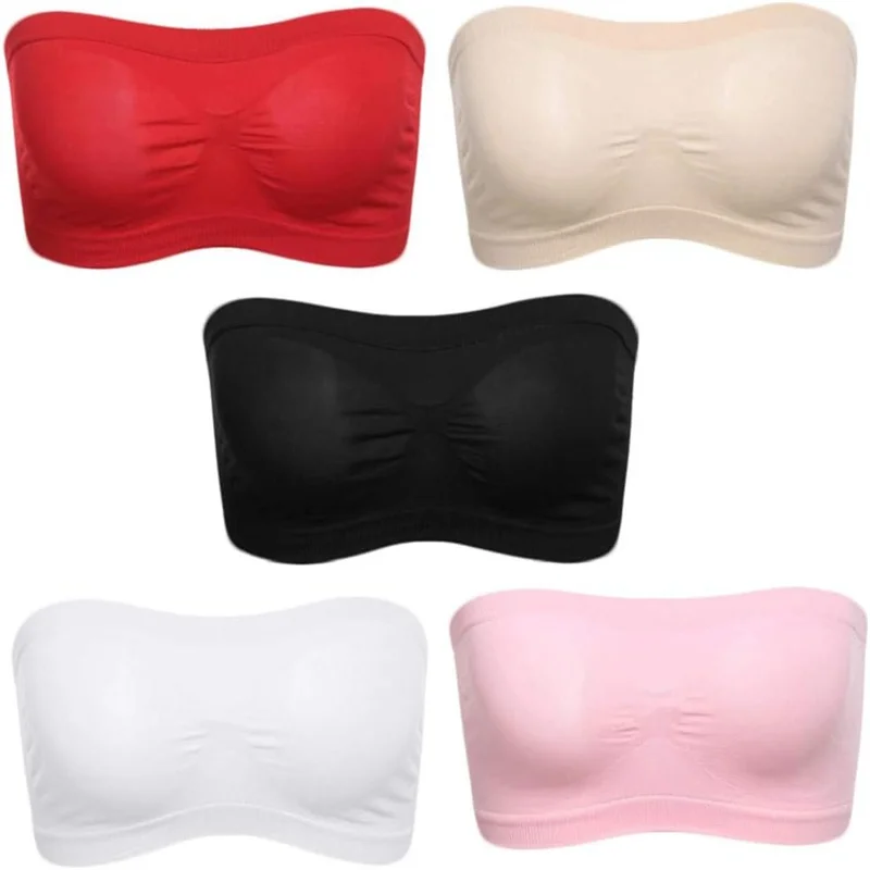 Women Lingerie Bra Women Tube Tops Women Sexy Lingerie Lace Seamless Tube Top Breathable Strapless Bandeau Bra Underwear Without Pad Sleep Underwear Sports Bra