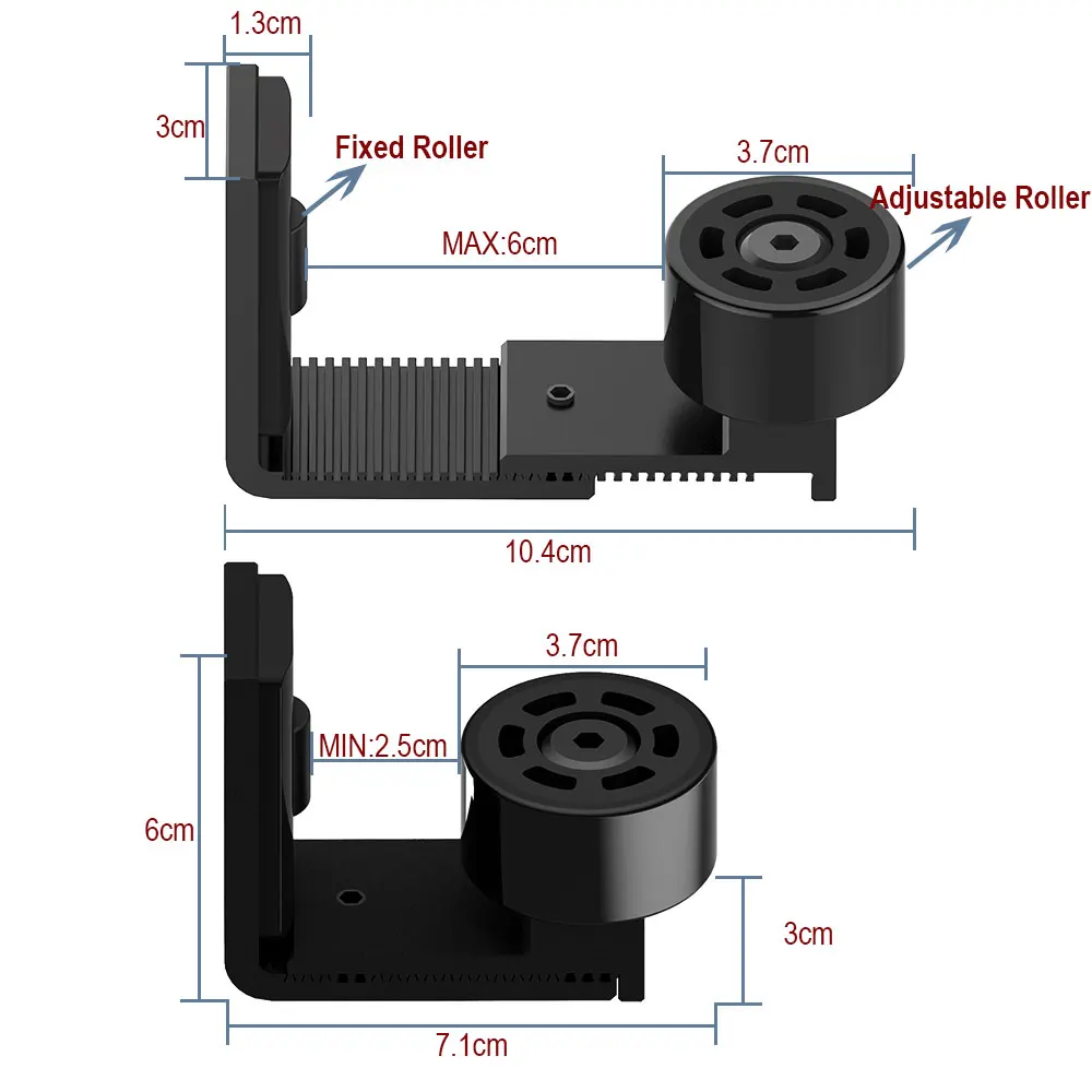 CCJH-Deslizante Barn Door Hardware Kit, tipo 2, guia piso ajustável, porta de parede, guia inferior, não é fácil de ferrugem, fácil de instalar, 2 pcs