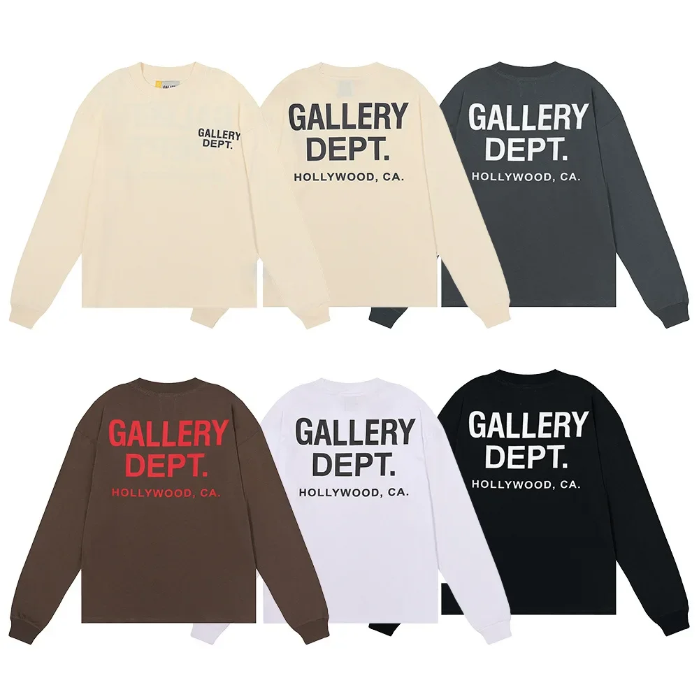 

Hot GAllery 2024ss Dept Letter Fleece Hoodie High Quality Men Women 1:1 Terry Oversized Grey Hood Sweatershirts