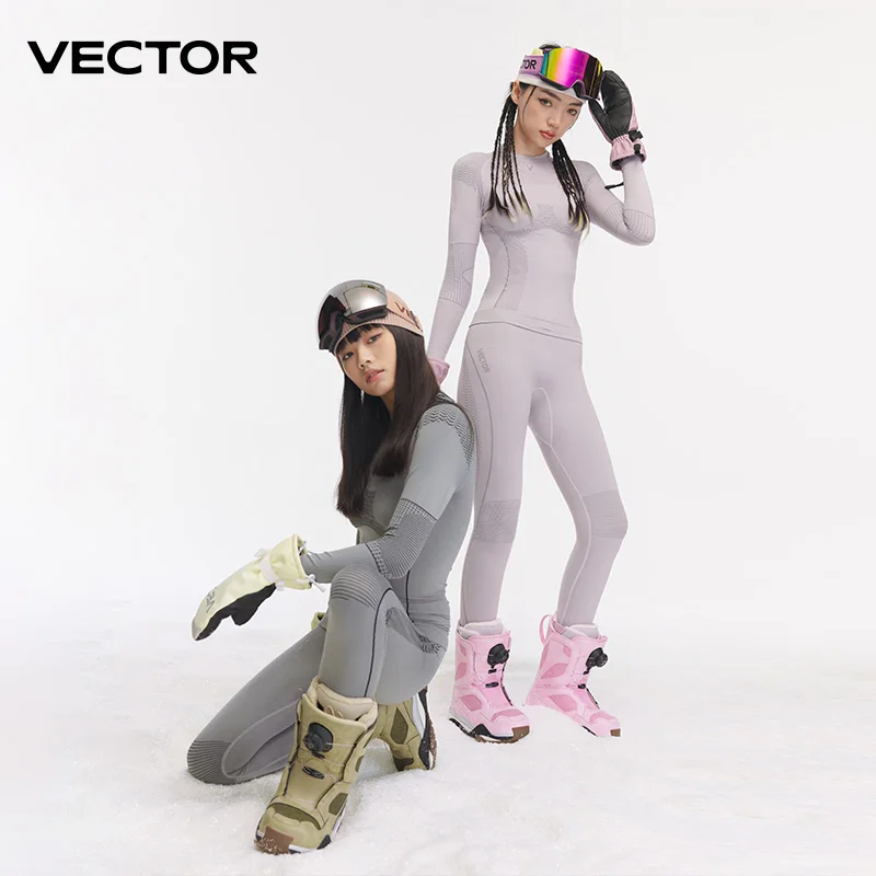 VECTOR Women Ski Thermal Underwear Sets Sports Quick Dry Tracksuit Fitness Workout Exercise Tight Shirts Jackets Sport Suits