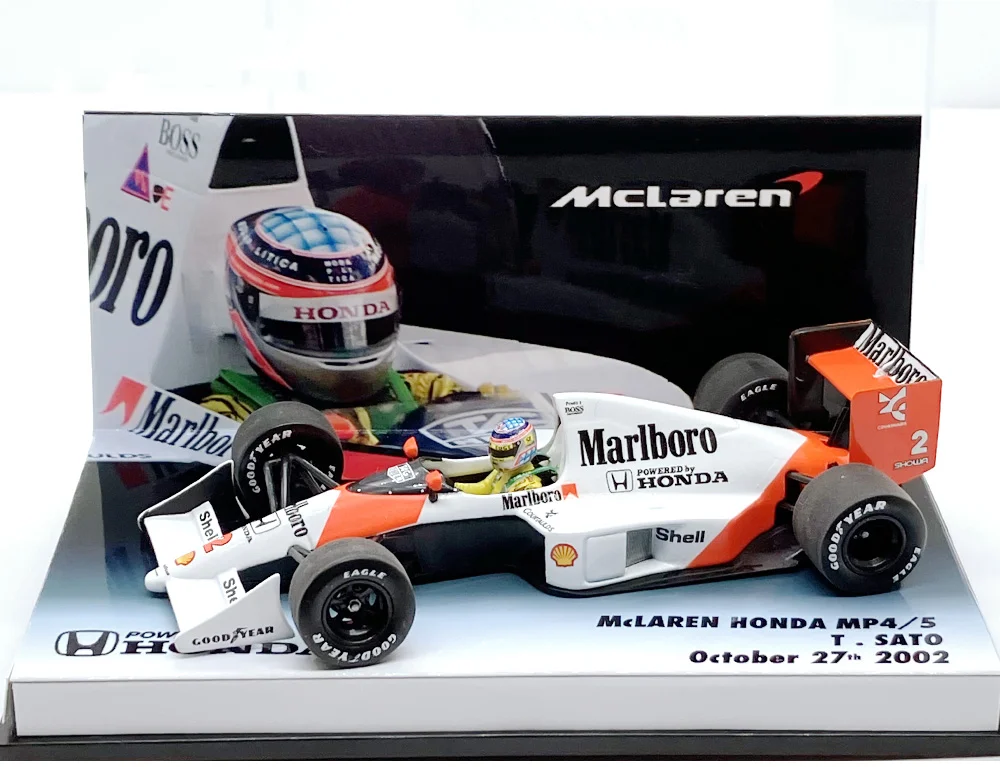 

Миниатюрная модель автомобиля в масштабе 1:43 F1 MP4/5 Takuma Sato 2002, металлическая статическая модель автомобиля из смолы ограниченного выпуска, игрушка в подарок