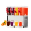 Commercial Beverage Dispenser, 4 Tanks 10.56 Gallon 40L Commercial Juice Dispenser, 10 Liter Per Tank, 380W Stainless Steel Food 1