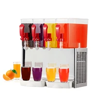 Commercial Beverage Dispenser, 4 Tanks 10.56 Gallon 40L Commercial Juice Dispenser, 10 Liter Per Tank, 380W Stainless Steel Food 1