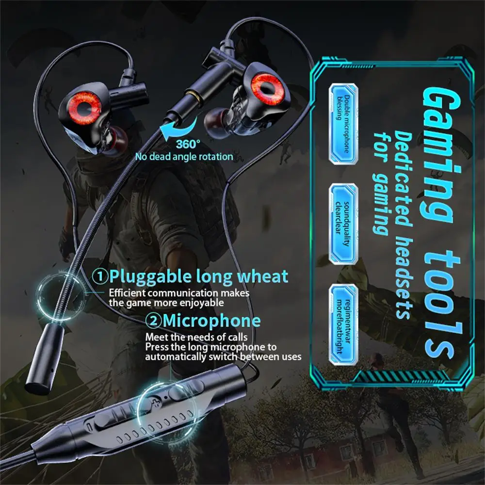 Multi-Platform Wired Gaming Headsets with Mic - Enhanced Bass Stereo Earbuds for Gamers