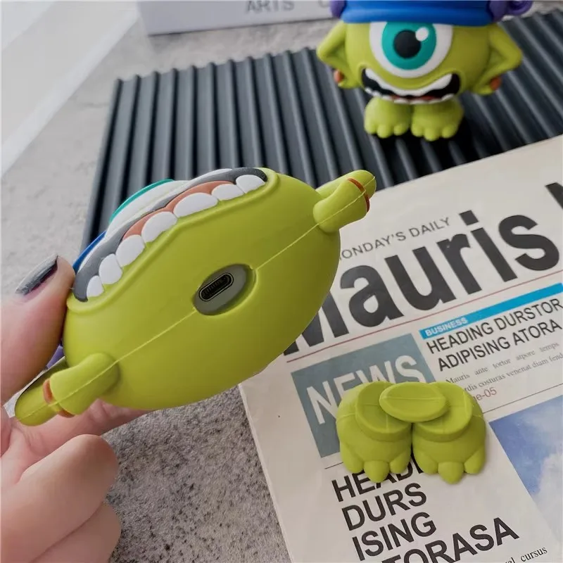 Брелок «милые монстры» Disney, Inc, «Майк Вазовски», Airpods 12 pro 3, мягкий силиконовый чехол для Bluetooth гарнитуры, защитный чехол для телефона (art.: 3920c3ceff4cb) - 3920c3ceff4cb
