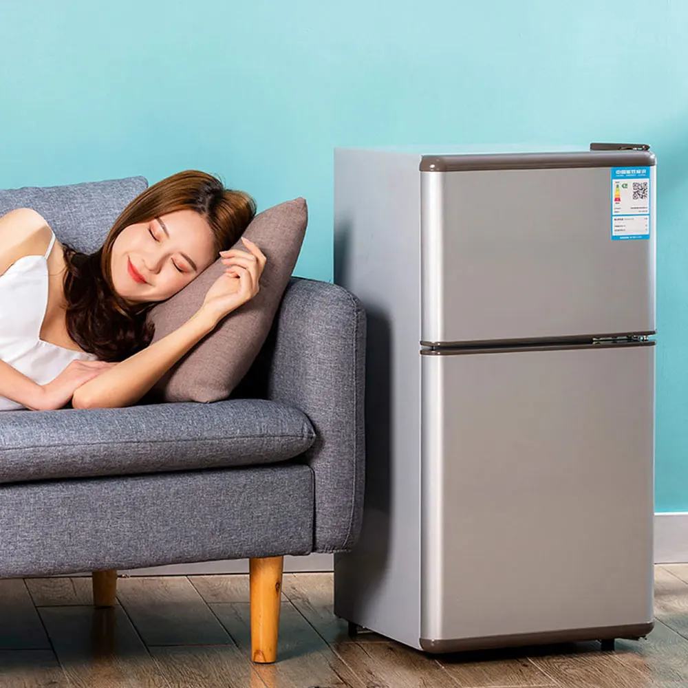 68L Household Small Dormitory Rental With Double Door Freezer Refrigerator Mini Refrigerator 0-18℃ Rapid Cooling BCD-68S138E