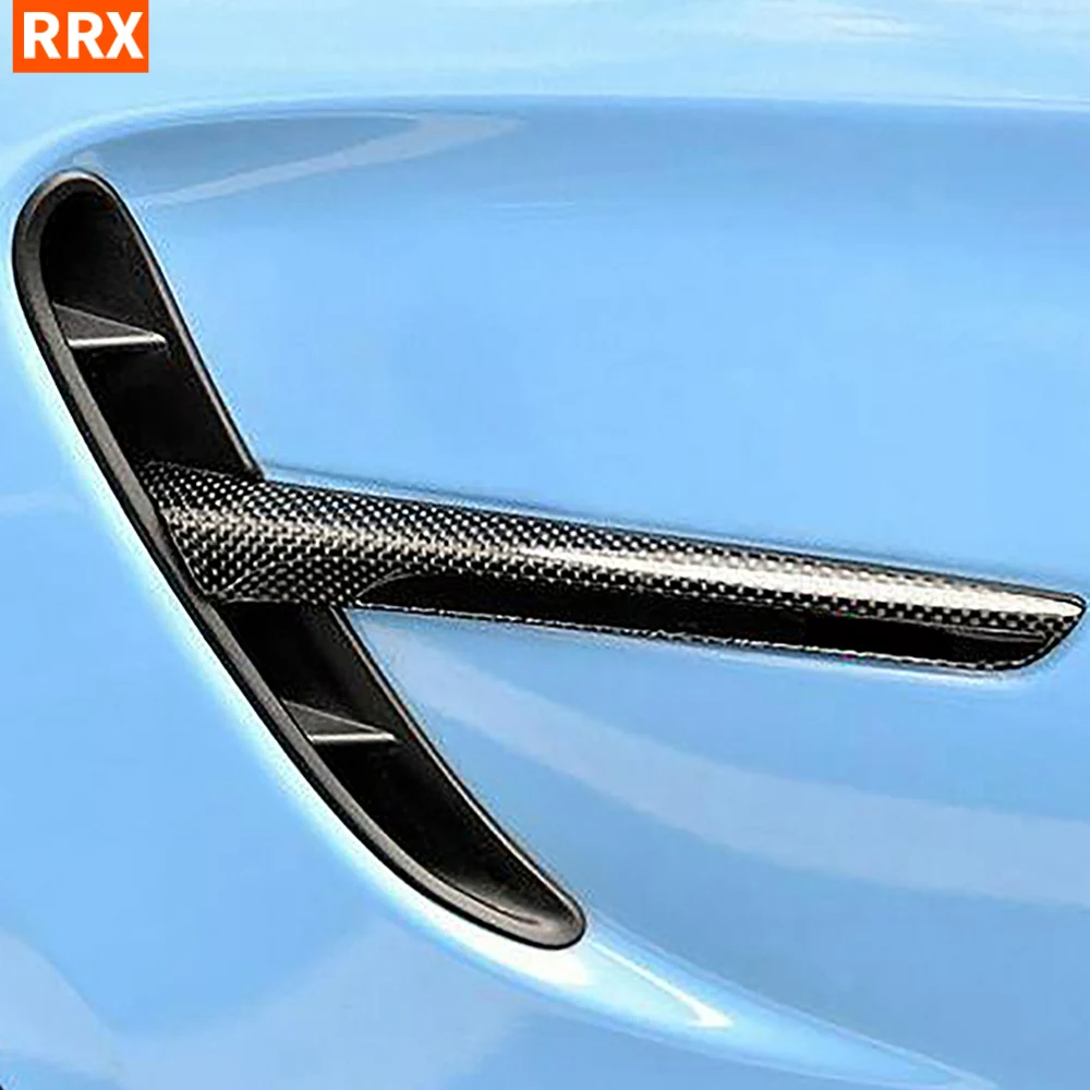 

Car Side Air Outlet Vent Louver Spoiler Fender Front Tuyere Real Carbon Fiber Cover For BMW M3 F80 M4 F82 F83 2014-2019 Exterior