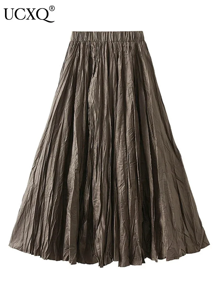 

Женская плиссированная юбка с высокой талией, на весну/лето