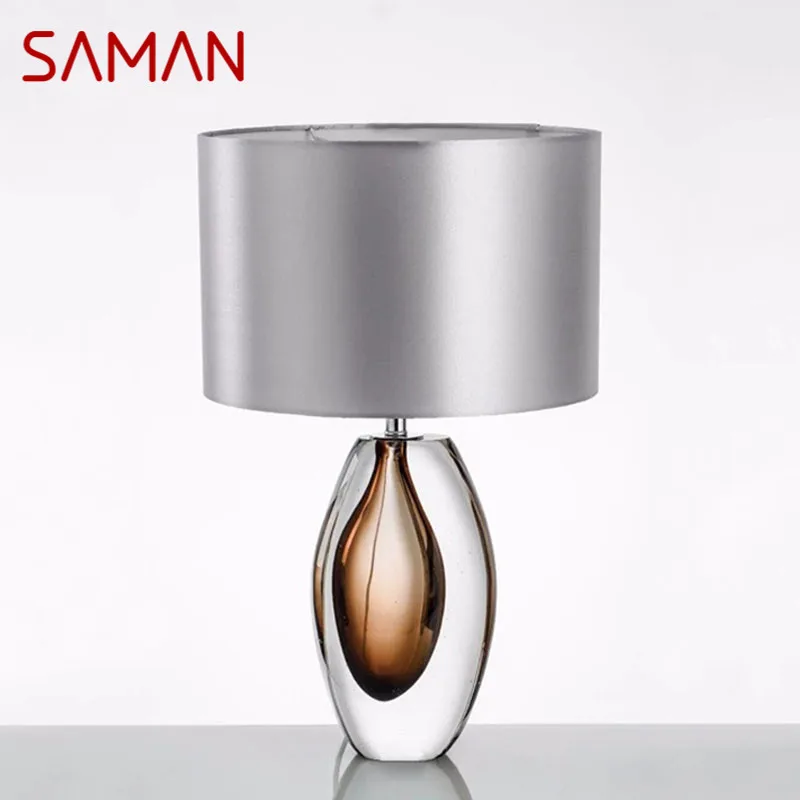 

SAMAN Nordic Glaze Table Lamp Modern Art Iiving Room Bedroom Study Hotel LED Personality Originality Desk Light
