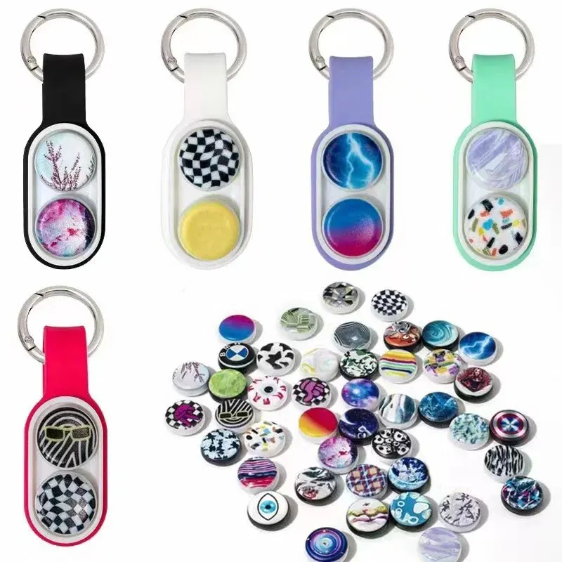 Stress Relievers Fingers Magnetic Buckles Stress Relieving Toys Black Technology Pass The Time fidget toys decompression tool toy fingertip stress relief toy fidget toy fingertip decompression toy