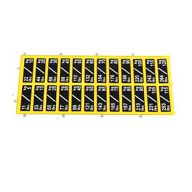 1sheet Weight Sticker Labels For Gym Equipment Accessories Power Equipment Label gym accessories