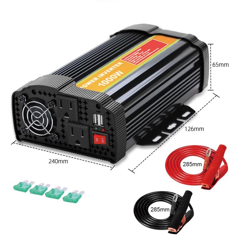 

200W 1000W 1500W Power Home Car Inverter 12 To 110V Car Inverter Intelligent Fast Charging Car Electronic Accessories