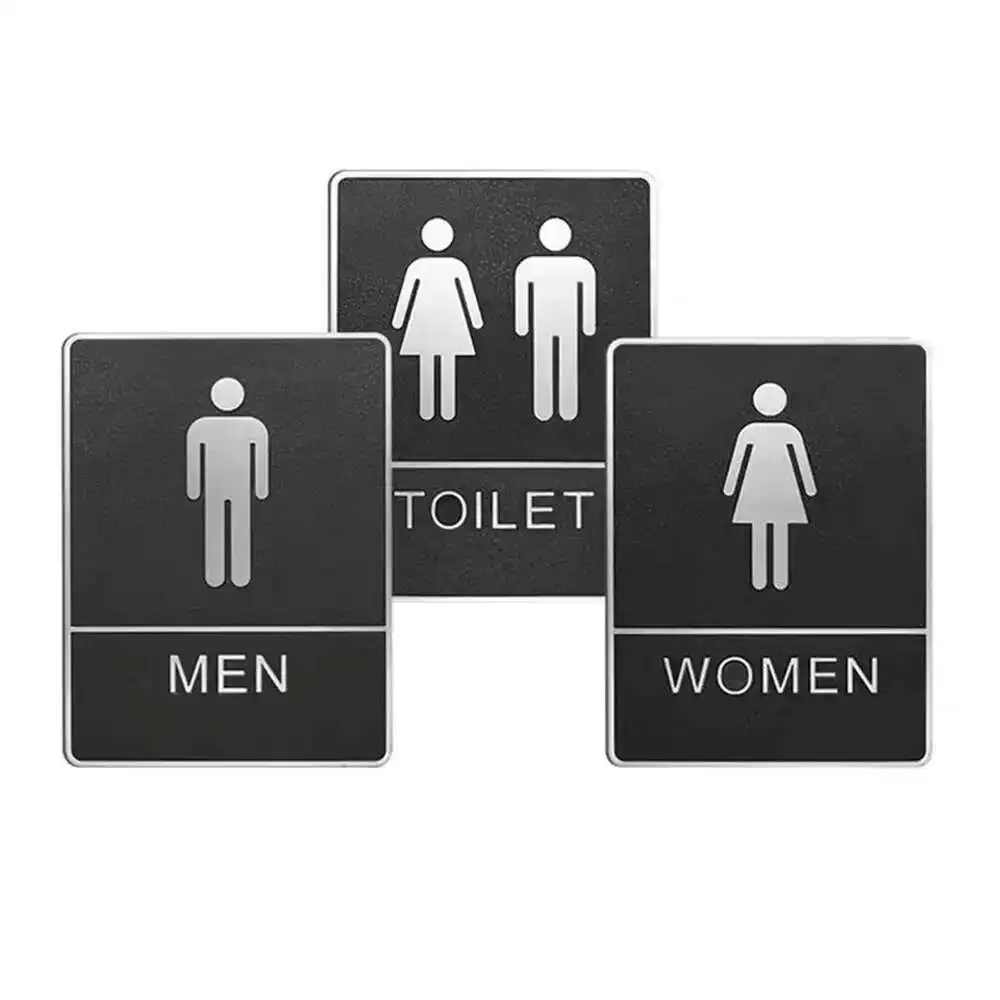 Toilet Doorplate Signs Creative Toilet Wall Sign Decor Door Signage Icon Door Wc Sign Plate