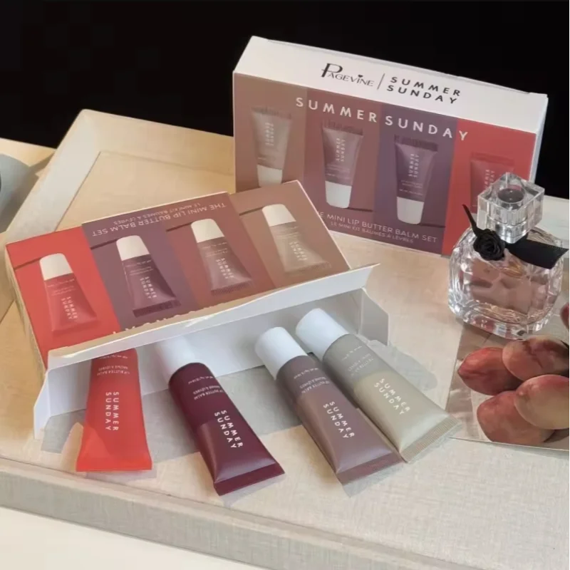 Summer Lip Balm Set Moisturizing Mirror Lip Gloss Water Nature Long-lasting Glaze Set Lipstick Transparent Oil Makeup lip balm lip gloss lip makeup lip glaze