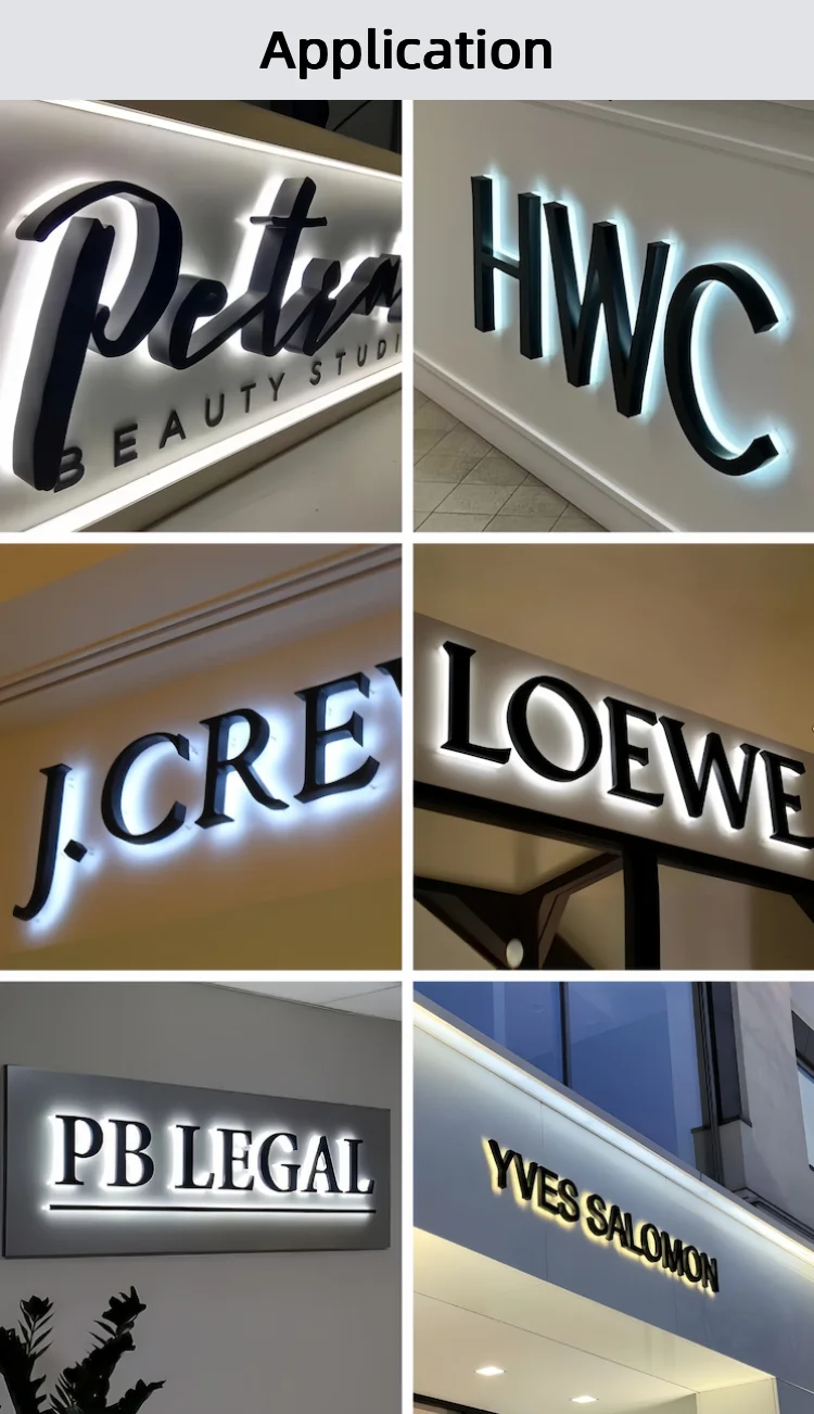 Description Picture 5 of itemBusiness Logo Sign Acrylic Custom Logo Decoration Office Door Sign Wall Sign 3D Custom Outdoor LED Backlit Shop Advertising Sign