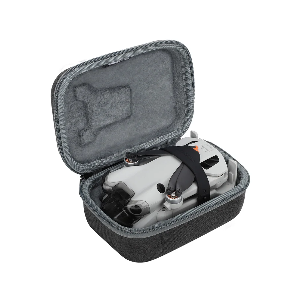 Gray Storage Bag For DJI Mini 4 Pro Case Portable Hard Nylon Carrying Hand Box Handle Body RC 1/2 RC-N1/N2 Remote Control Cover drone accessories drone storage bag drone storage case