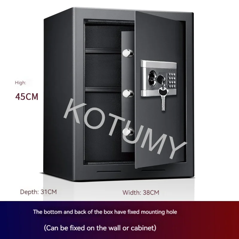 Digital Safe Cabinet Security Box Fireproof Waterproof Lock Box Document Safe Box Metal Office Storage Steel Safety Cabinet 3