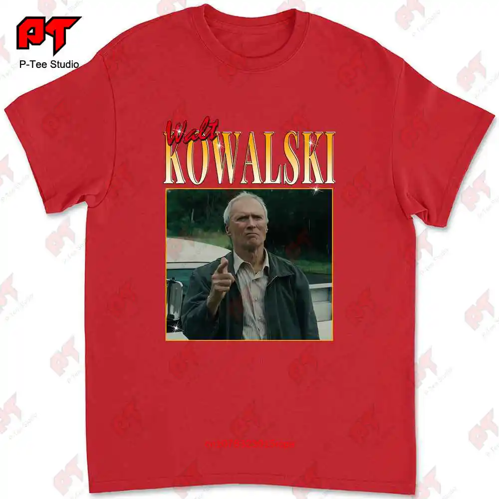 Фото Винтажная черная футболка из фильма Walt Kowalski Gran Torino Mnh042421052 M38D №4