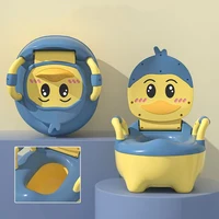Children's Pot 1-6 Years Old Upgraded Cute Duck New Baby Toilet Seat Baby Potty Portable Stool Boys & Girls Safe Trainer Seat WC 1