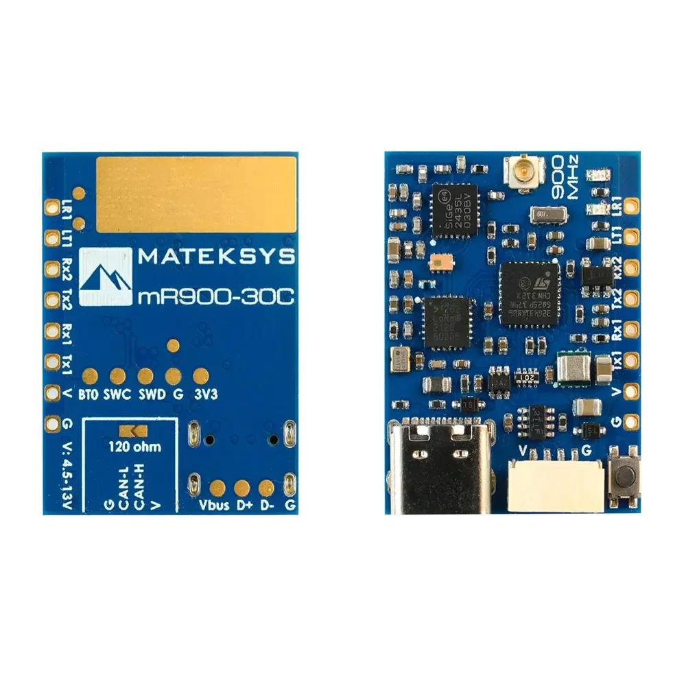 mLRS 900MHz 30dBm SX1262 STM32G431KB MATEKSYS mR900-30C приемник