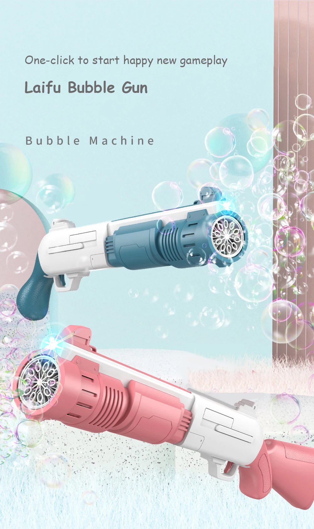 Machine À Bulles Électrique À 23 Trous Pour Enfants - Pistolet À Bulles