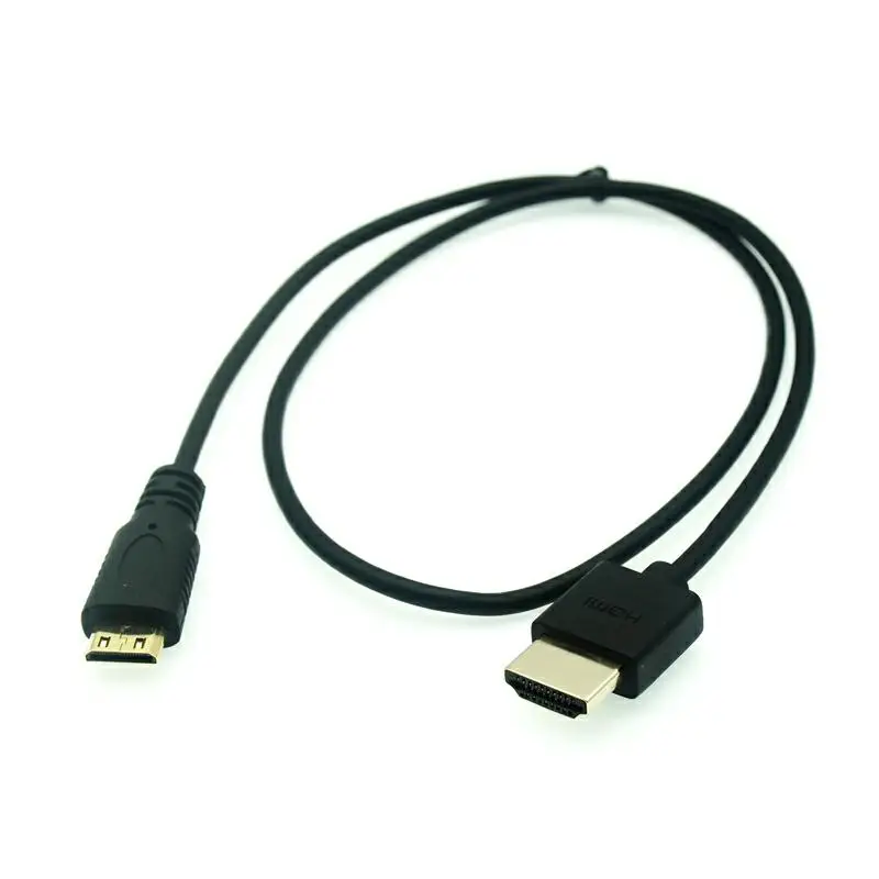 OD 3.0mm Super Soft Micro & Mini HDMI-compatible To HDMI-compatible Male Thin Cable 2k 4k Hd @60hz Light-weight Portable 0.3m 1m